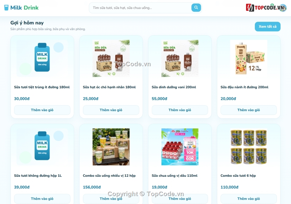 website,bán website,web bán sữa
